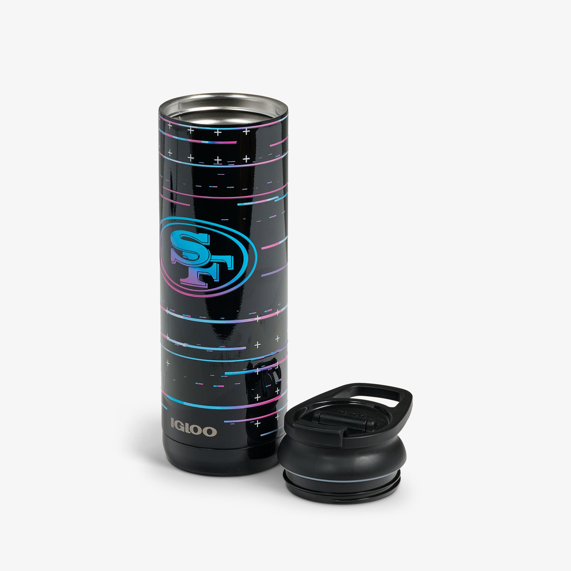NFL Neon San Francisco 49ers 20 Oz Flip 'n' Sip Tumbler - Image 3